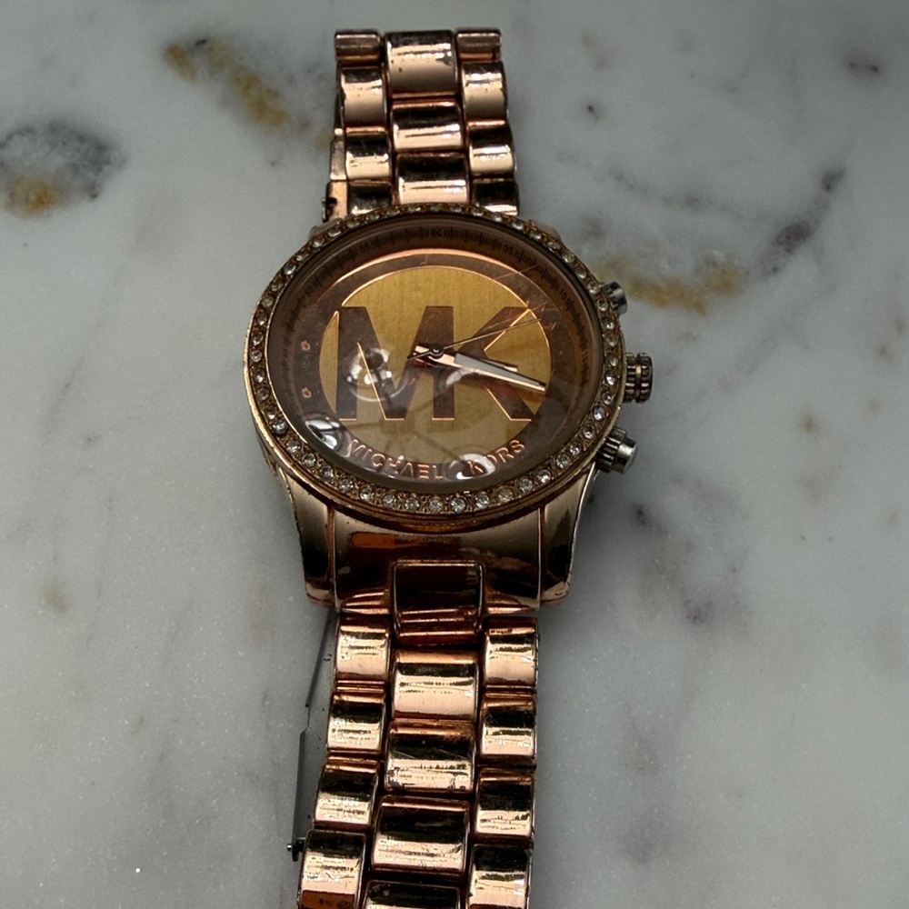 Michael Kors Rose Gold Watch with Logo